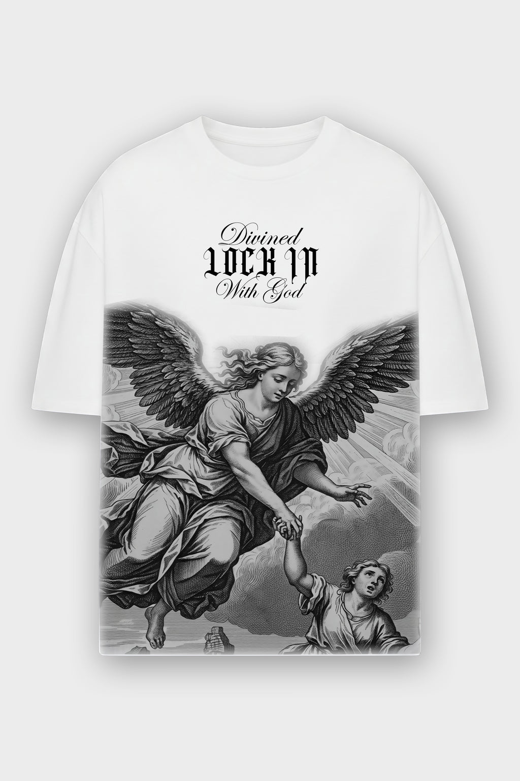 Camiseta "Lock In With God" Doble Cara - Diseño Grabado Clásico